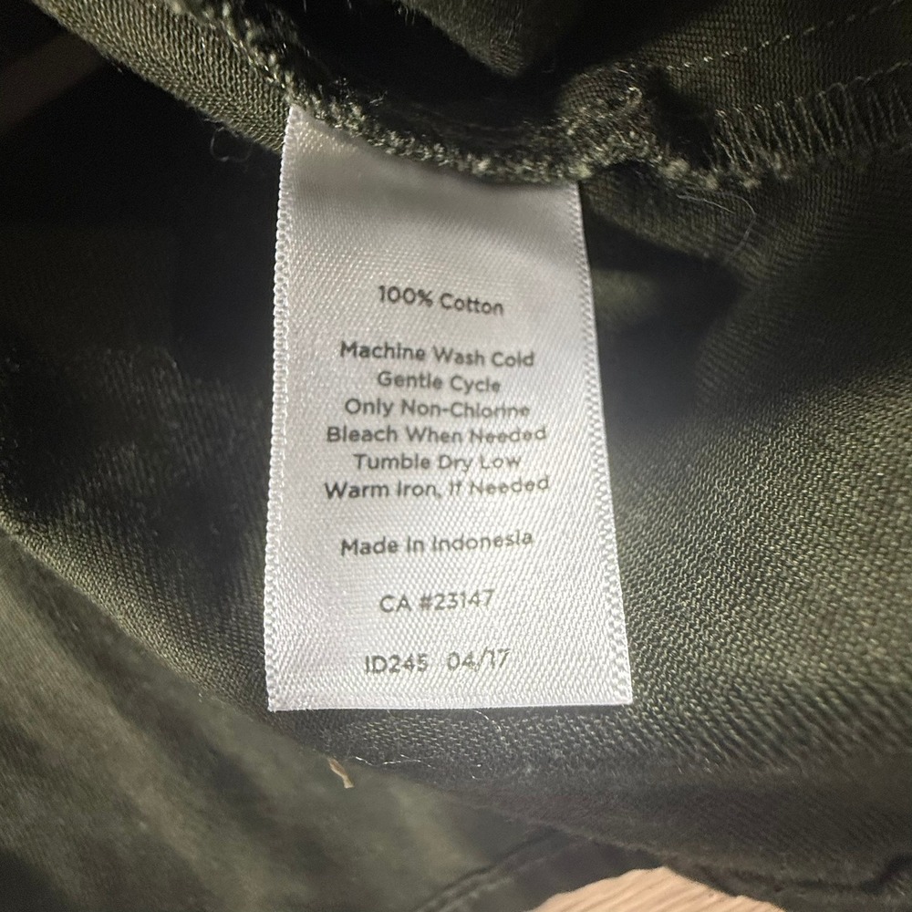 Talbots Women's Field Utility Jacket Olive Green Pockets 14W Fall Chore Canvas - Picture 15 of 16